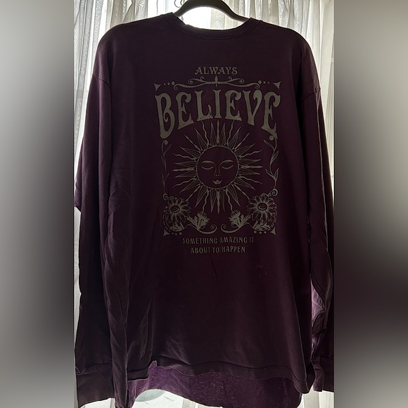 Liva Long Sleeve Pullover Pullover Fudge Purple Stripe main image 1